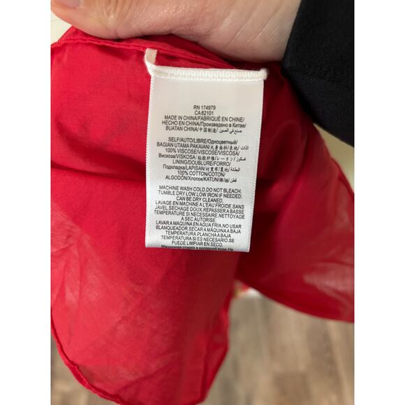 BCBGMAXAZRIA Red Floral Maxi Dress XXS - Picture 7 of 10